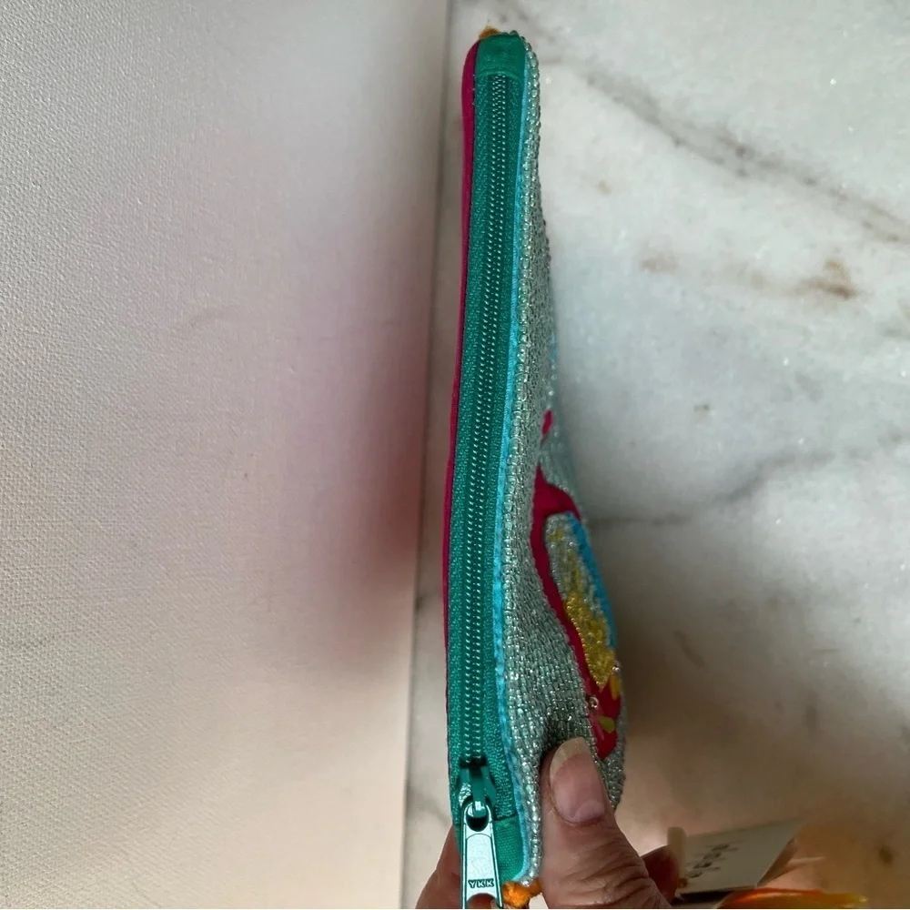 Seed Beaded Sunglasses Clutch Bag, beaded pouch,cosmetic bag